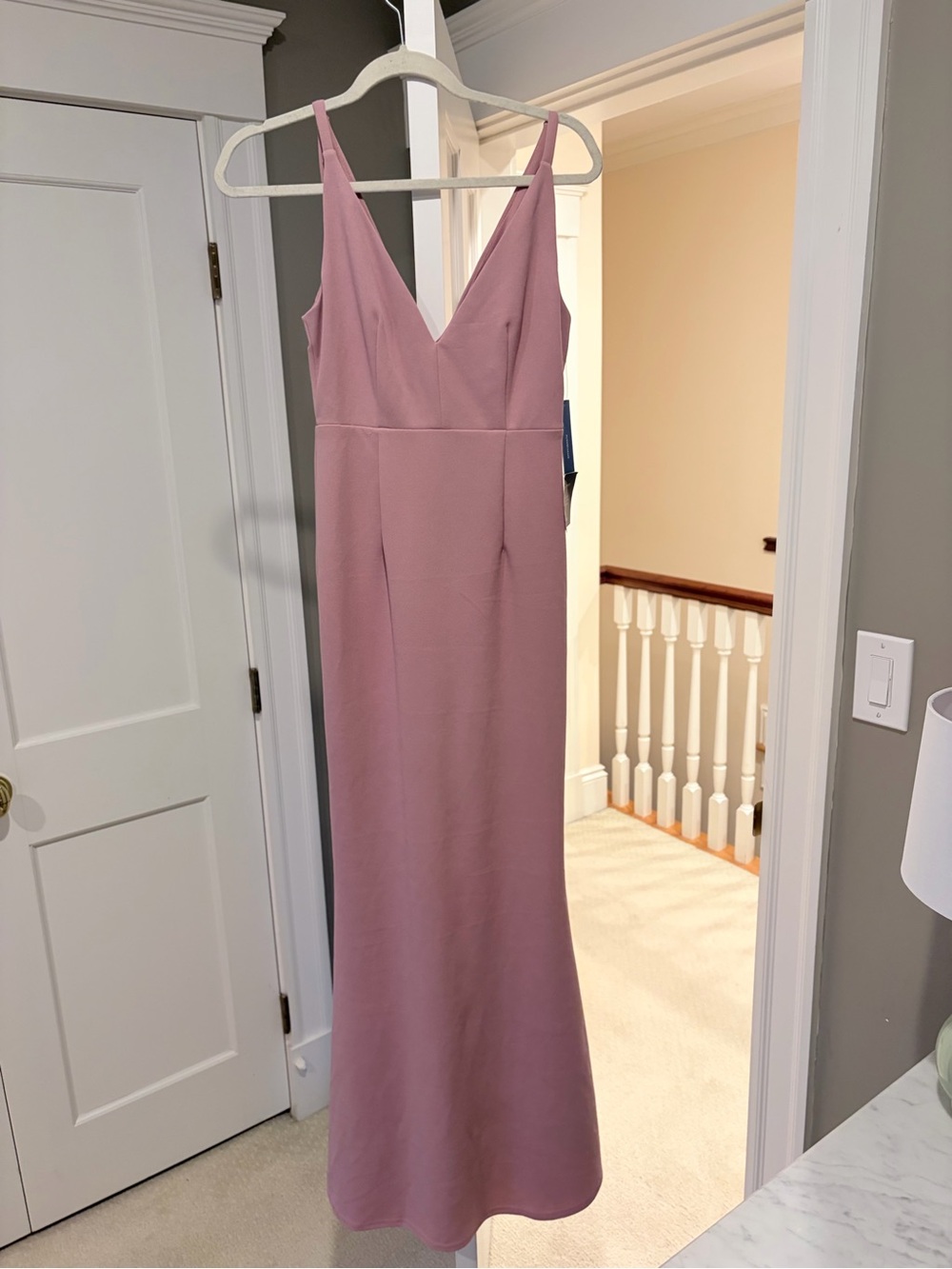 Lulu's Mauve V-Neck Maxi Dress